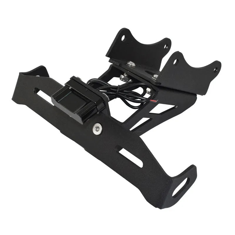 Black aluminium license plate frame for Honda motorcycle rear mounting