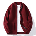 Men's straight-cut striped sweater cardigan jacket in chemical fibre blend available in multiple colours