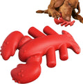 Red large nylon dog chew toy for aggressive chewers on a white background.