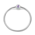 Silver plated copper snake bone bracelet with heart shape love star moon butterfly design