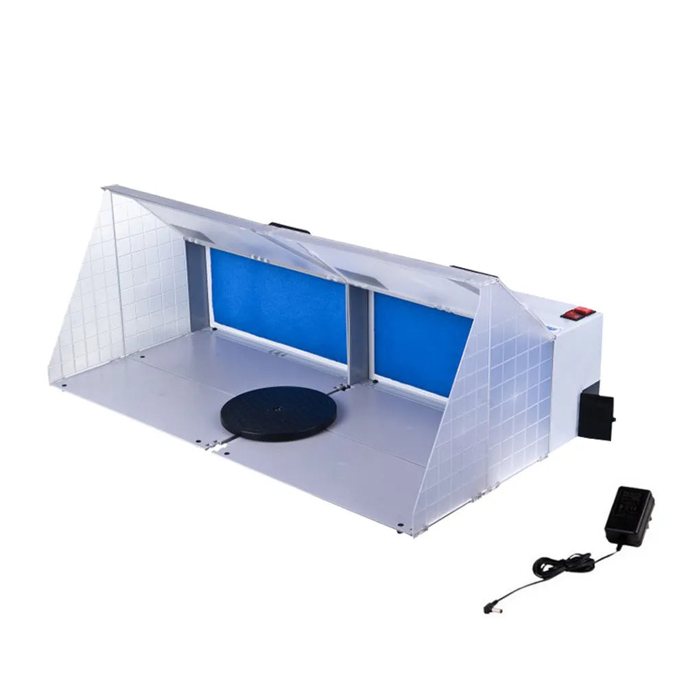 Model color exhaust fan paint seal mist absorber spray box workbench 420x150x250mm 25W