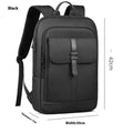 Black Oxford cloth business backpack with polyester lining for daily commuting