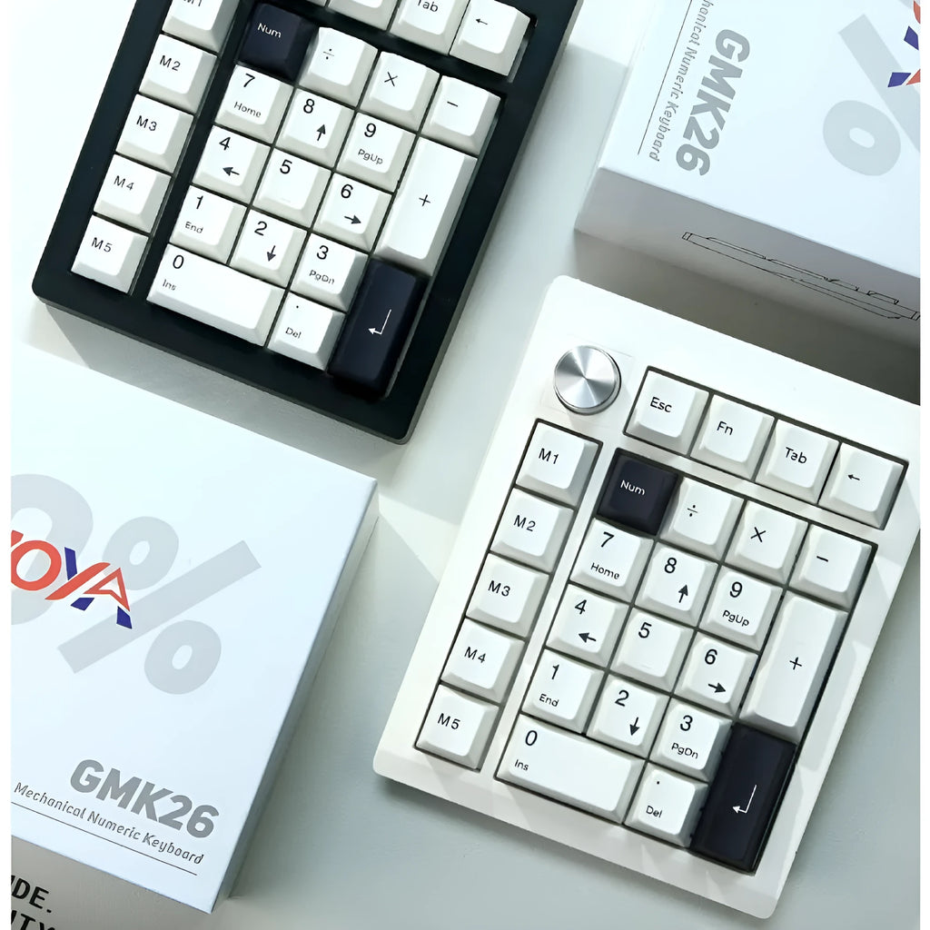 Wireless mechanical numeric keyboard with Bluetooth in black and white colour options