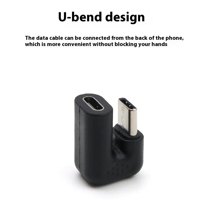 Plastic male to female adapter extension cable with U-bend design and four adapter pieces