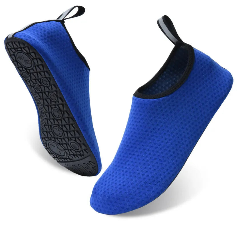 Non-slip beach shoes with mesh upper and TPR sole in multiple colour options