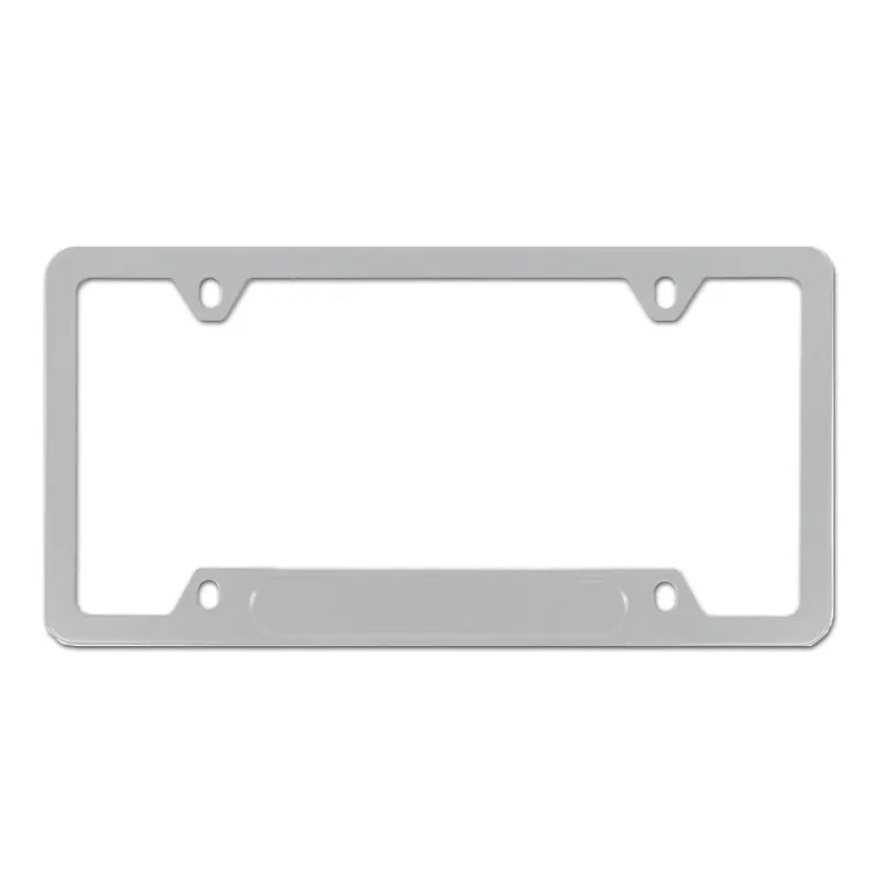 Aluminum alloy license plate frame for American Standard cars in black and silver oxide finishes