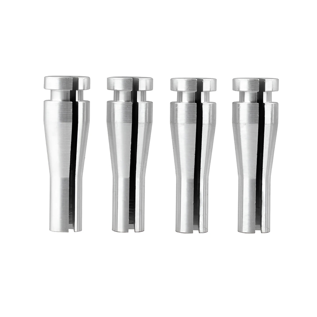 Four silver aluminium automotive repair parts for Ford truck cab rear latch mechanism