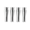 Four silver aluminium automotive repair parts for Ford truck cab rear latch mechanism