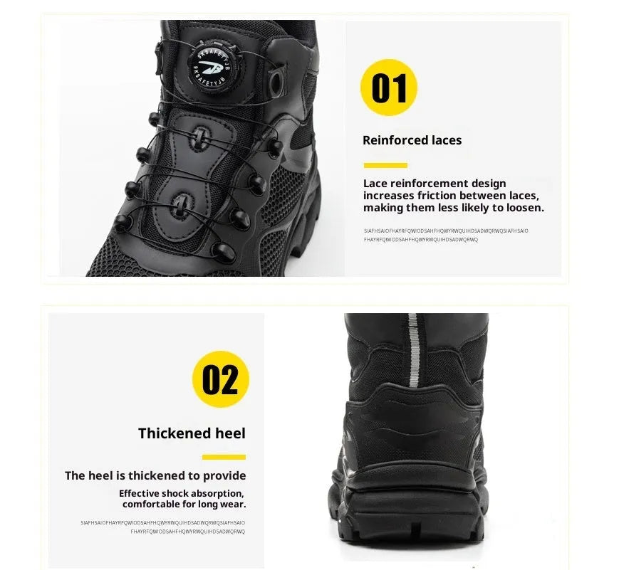 JK7926 black winter steel toe safety boots with high top PVC upper and rubber sole