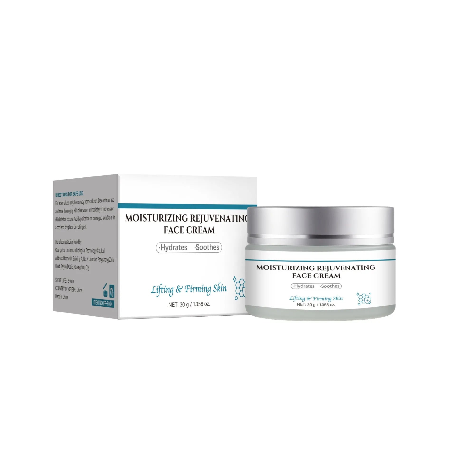 30g jar of anti-aging cream with retinol and hyaluronic acid.