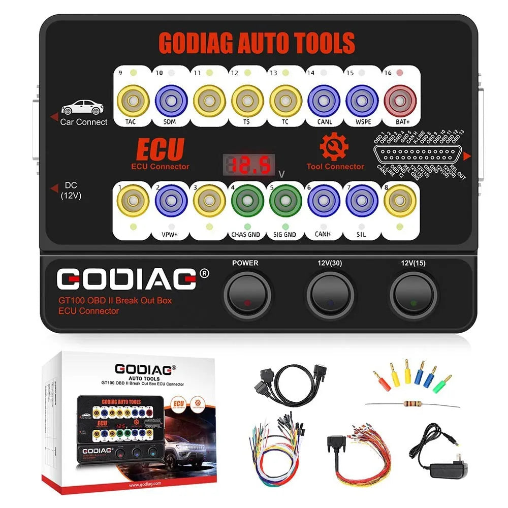 GT100 communication protocol tester with universal connection ports, compact size 23.3cm x 18.3cm x 7.2cm