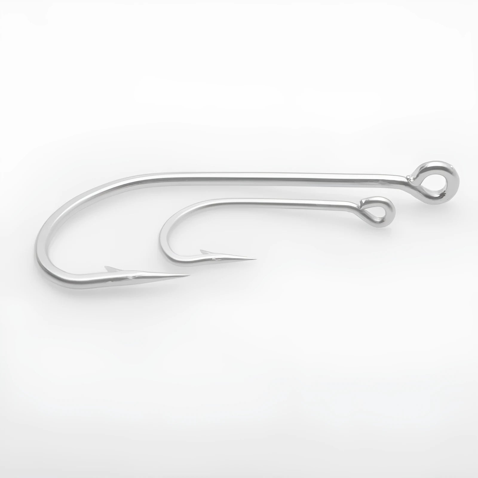 Multi-specification stainless steel alloy sea fishing hooks for ocean boat fishing.