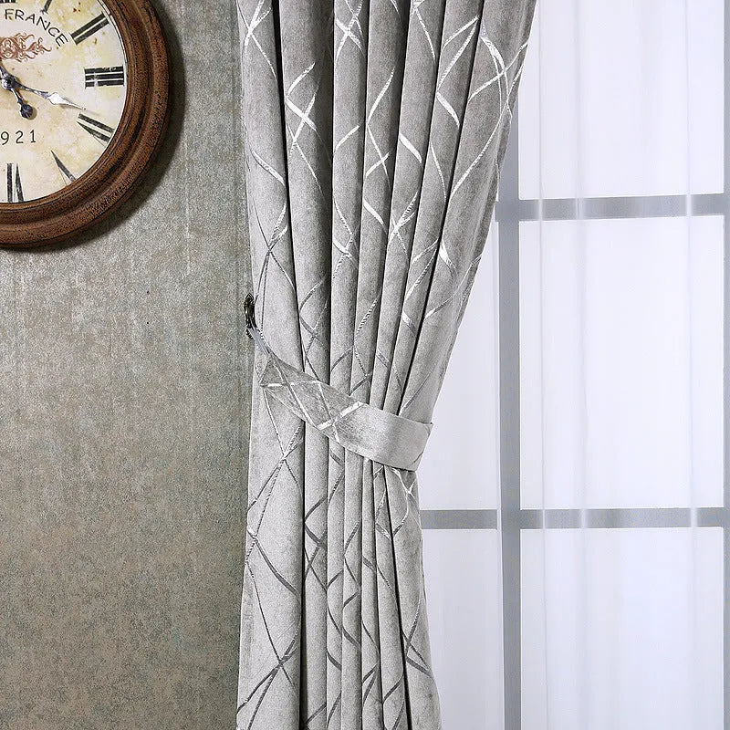 Chenille blackout curtain in modern minimalist design measuring 1 metre by 2.7 metres