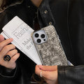 Crocodile pattern electroplated phone case in imitation leather with fall protection for iPhone 12, 13 and 14 Pro Max
