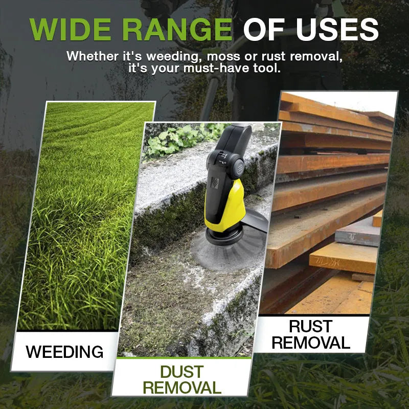 Stainless steel replacement wire head for lithium battery grass strimmer, showing knife blades and anti-falling design.