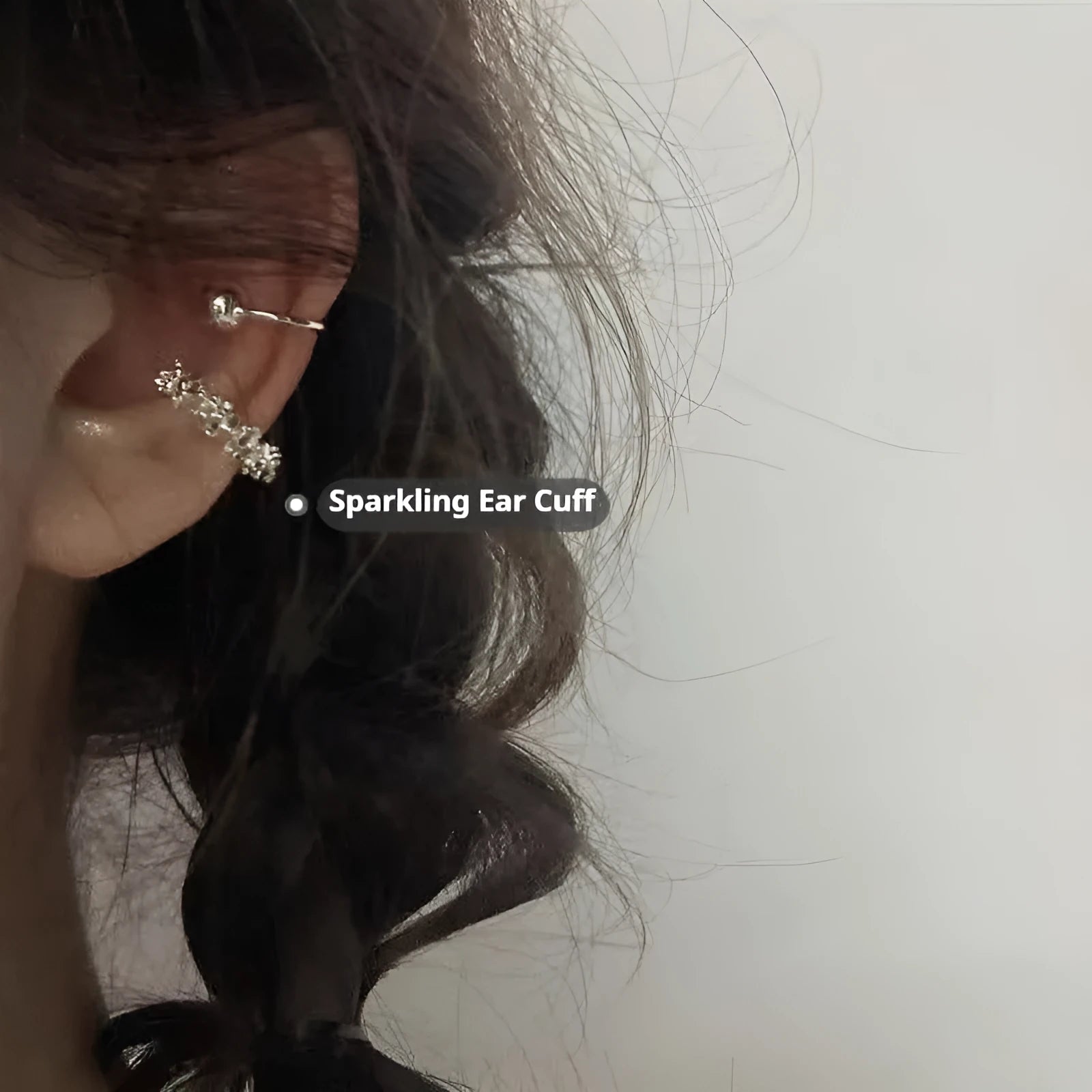 B4710 irregular frosty style ear clip double earrings for women geometric alloy