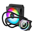 Aluminium CPU liquid cooling radiator with 120mm RGB fan mounted on top