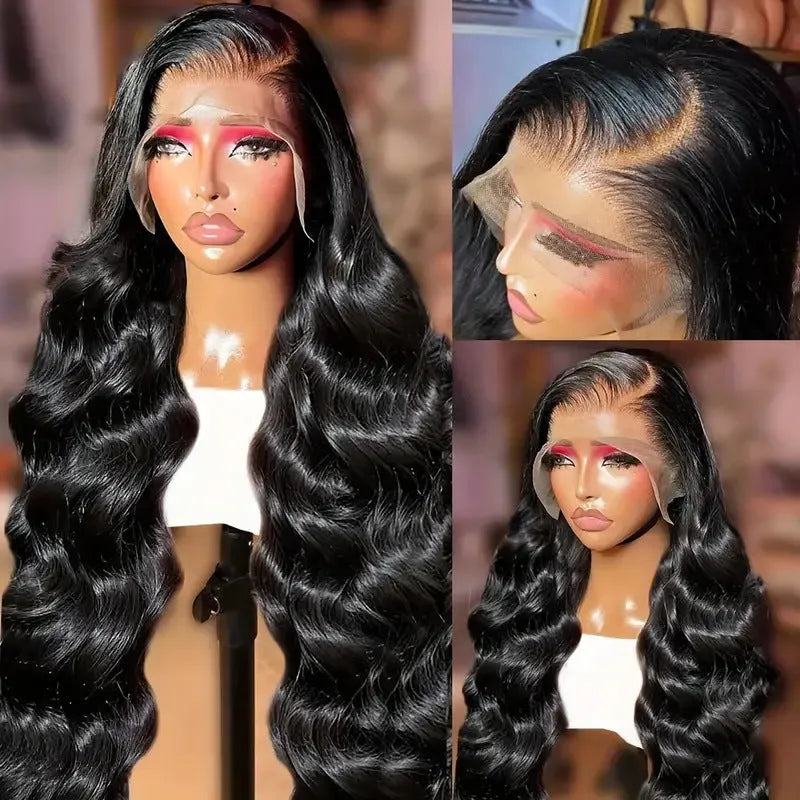 Natural high-temperature fibre front lace wig with medium big wave and side bangs in light gold colour