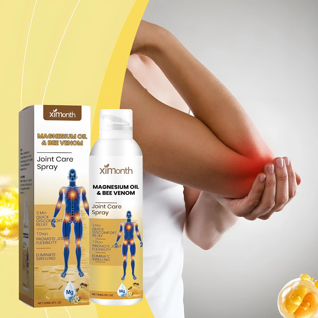 60ml bottle of joint care spray with menthol, coconut oil and bee venom
