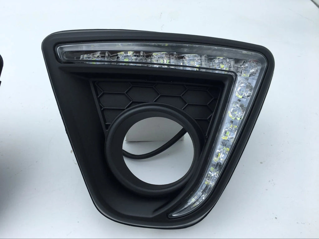 Set of two silver electroplated LED daytime running light bulbs for Mazda CX-5 on 12V voltage