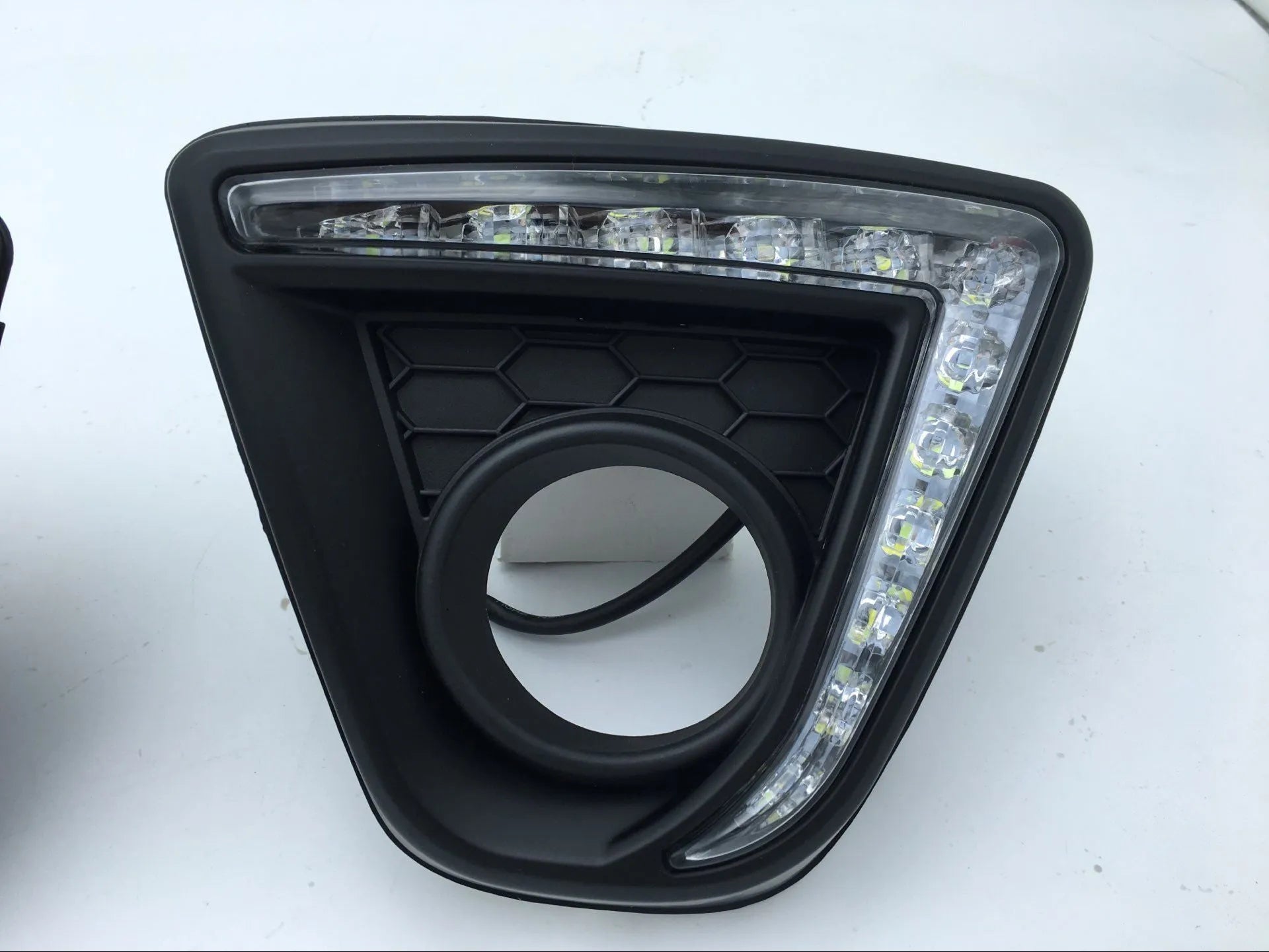 Set of two silver electroplated LED daytime running light bulbs for Mazda CX-5 on 12V voltage