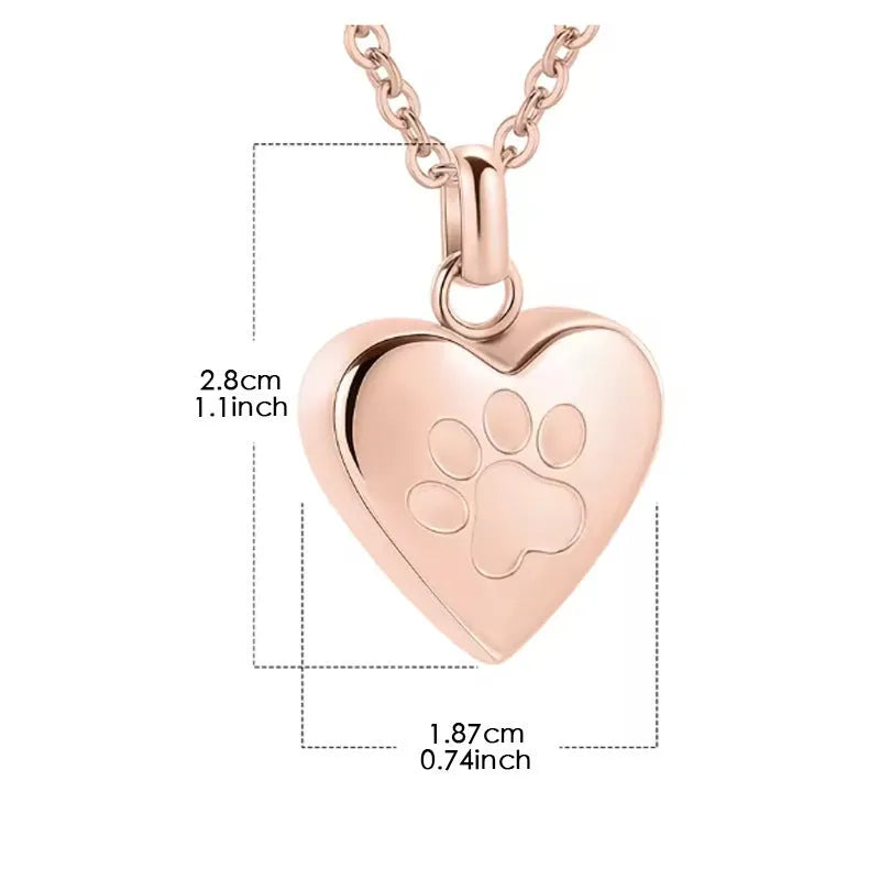 Openable heart-shaped titanium steel casket necklace on a chain, shown in multiple colour finishes.
