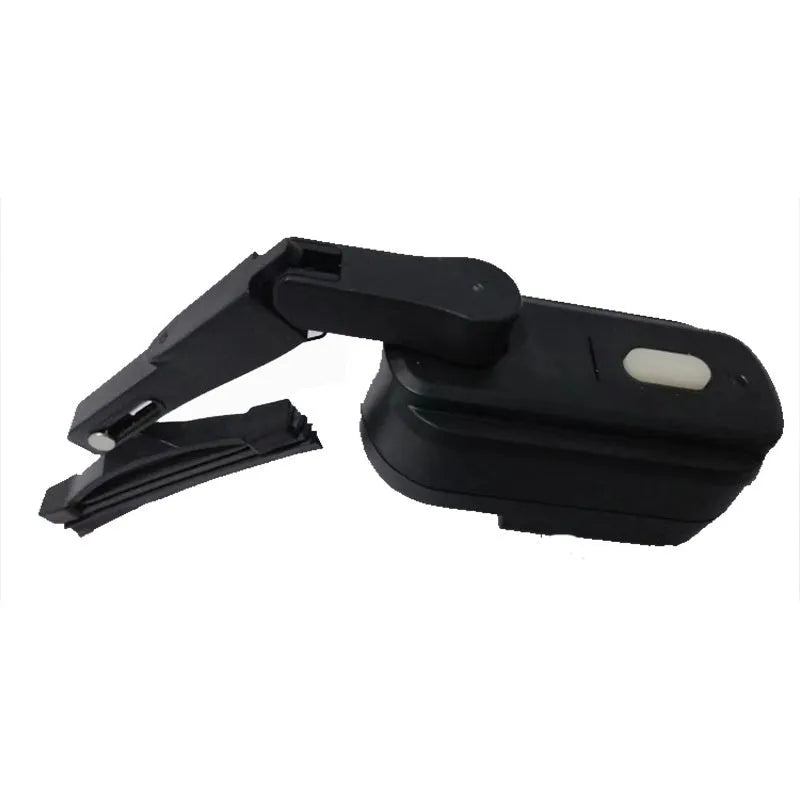 Black plastic electric wiper motor with 65mm blade for cleaning motorcycle helmet visors