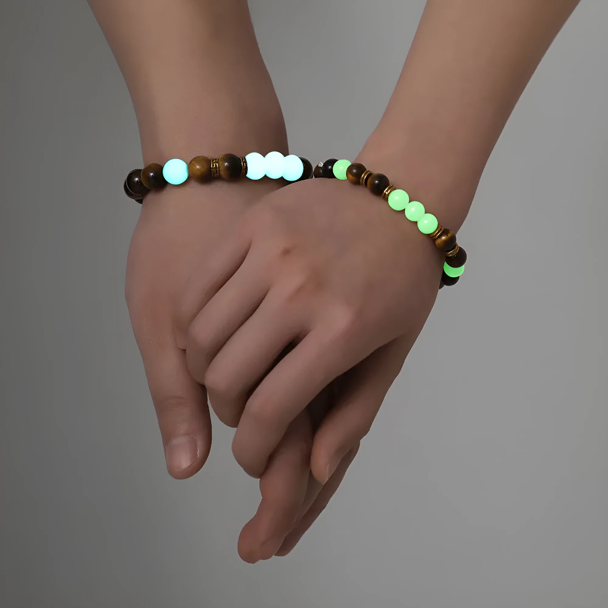 Amber geometric couple bracelets with retro patterns for matching jewellery