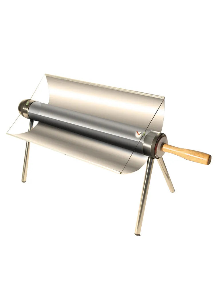 Outdoor portable smokeless vacuum oven grill silver with 1.5L tube and 50cm food tank on tripod