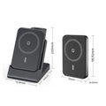 Multifunctional detachable four-in-one wireless charger with 5000mAh power bank, white colour, charging iPhone and Apple iWatch