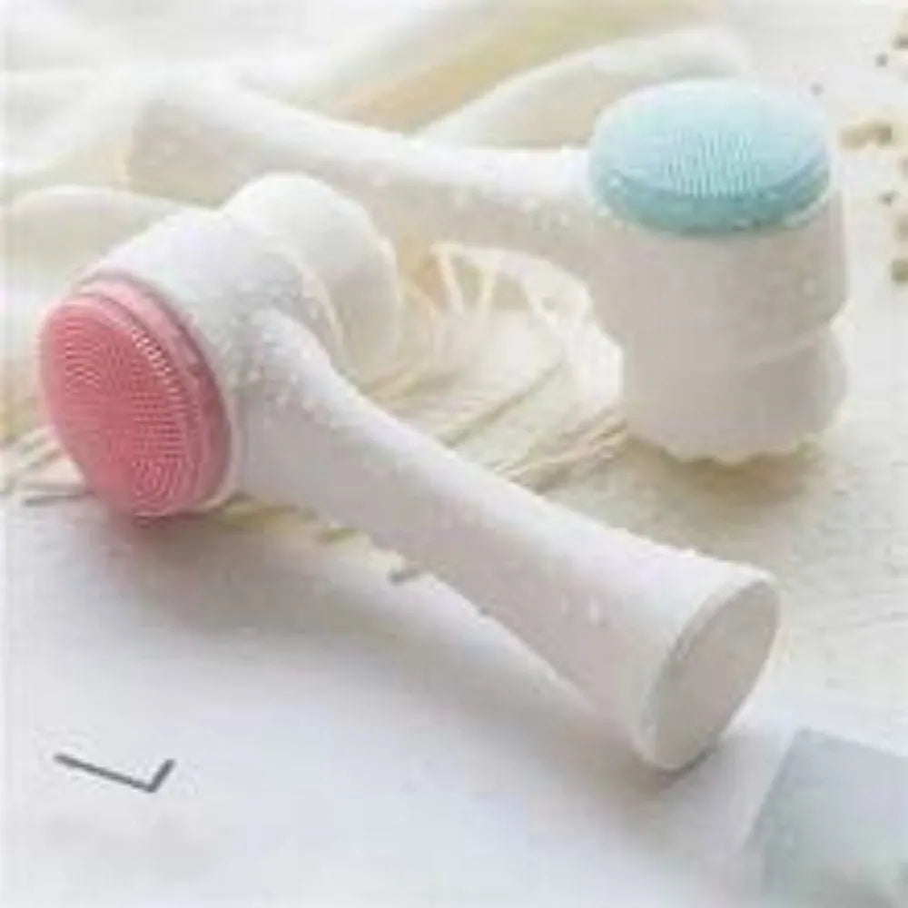 Blue pet paw brush with nylon bristles for dogs and cats grooming