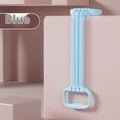 Adjustable chest expander pulling rope in blue, pink, or purple colours with six resistance levels