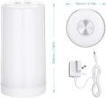 Smart touch sensing LED table lamp with acrylic lampshade, compact 125mm square base, USB powered, modern simple style