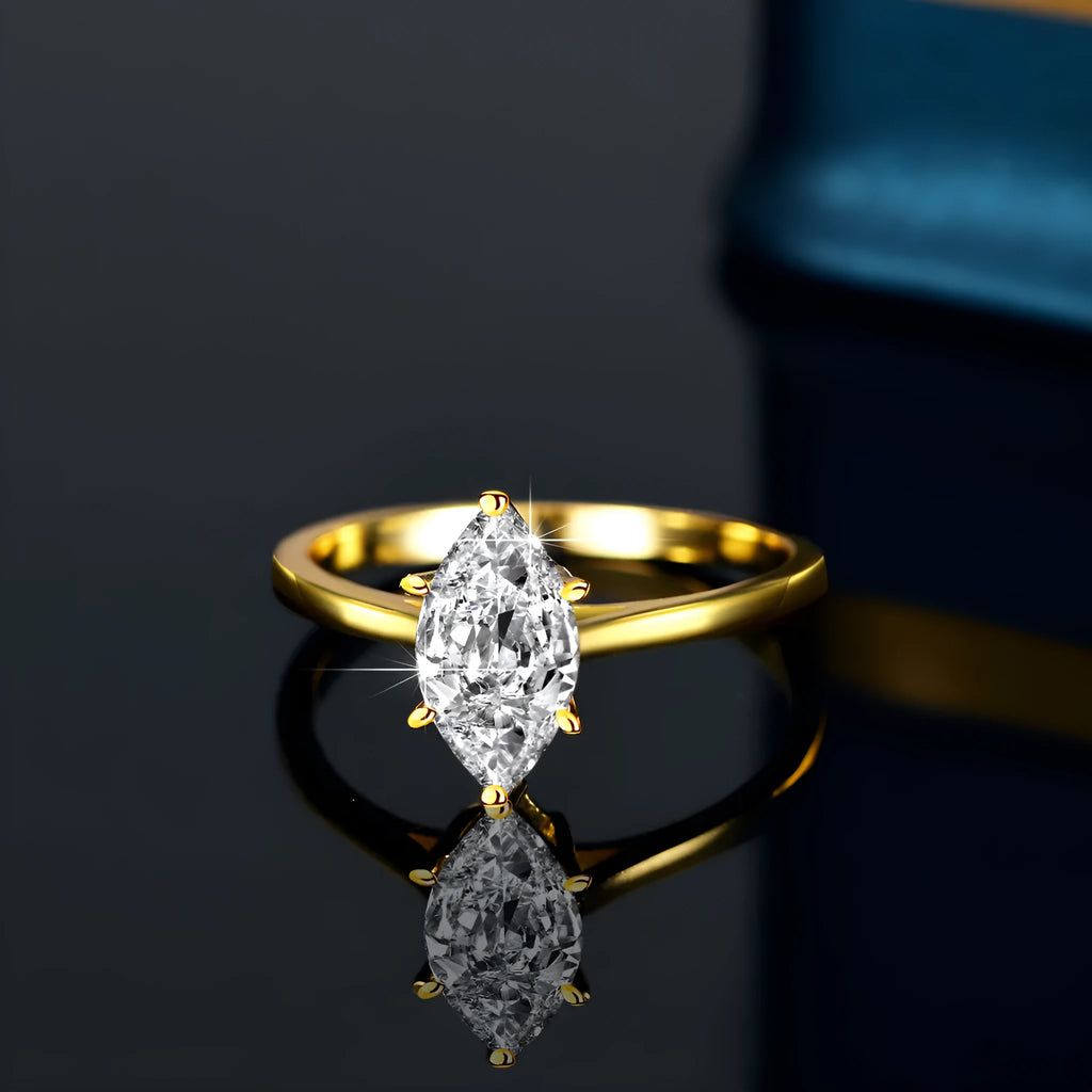 925 sterling silver cross ring with 1 carat moissanite diamond on white background, multiple sizes available