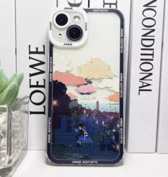 TPU anime cartoon phone case in style 01 for iPhone, anti-drop protective cover