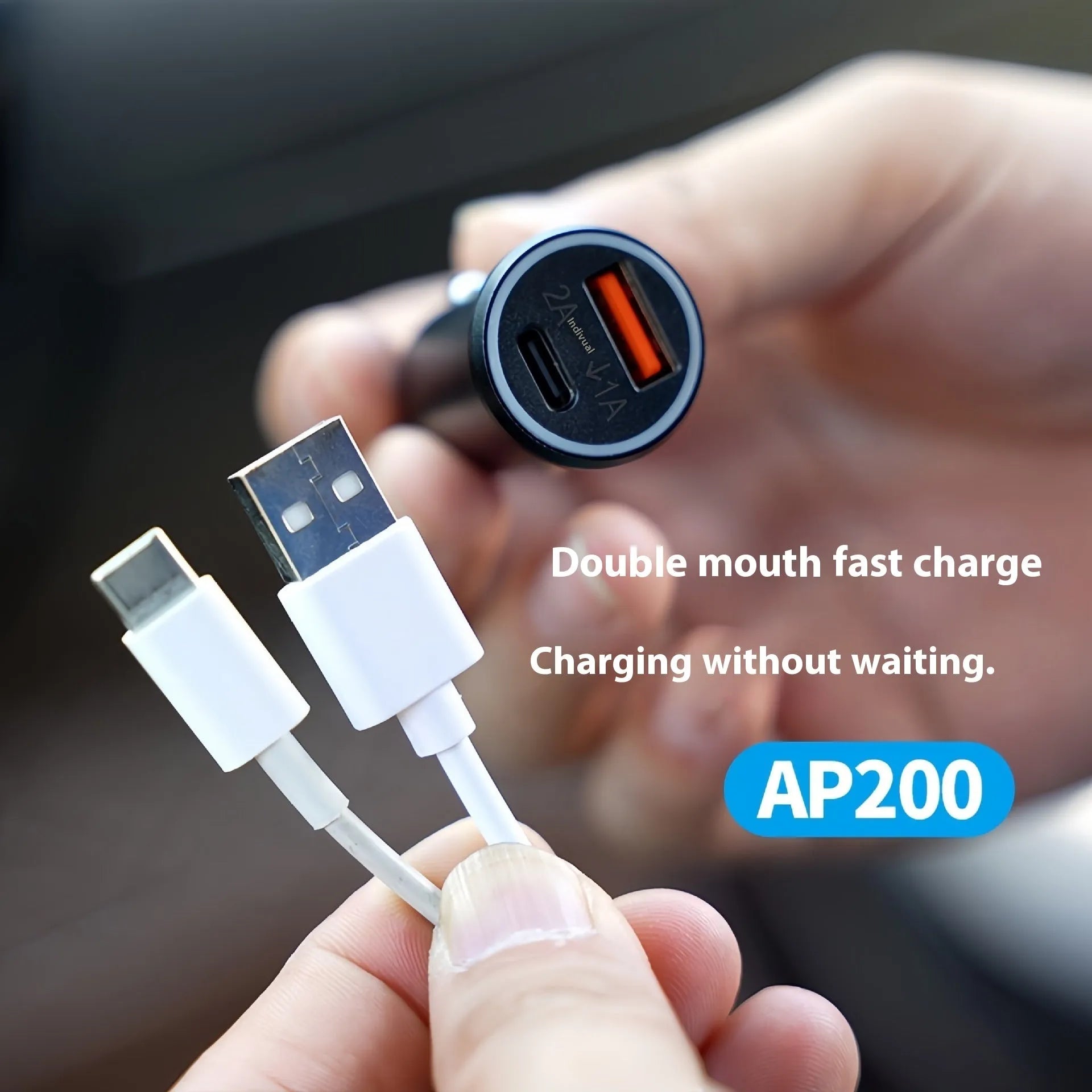 Black ABS car GPS locator device designed to plug into a vehicle's 12V power socket