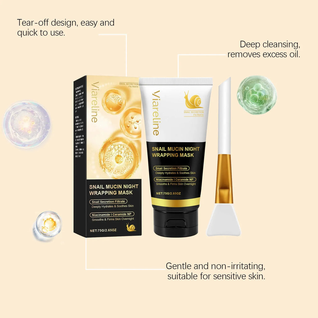Turmeric Sleep Mask 120g jar with application brush for overnight facial treatment