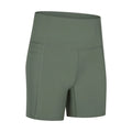 Women's solid colour sports shorts with super stretch fabric in fifth pants length
