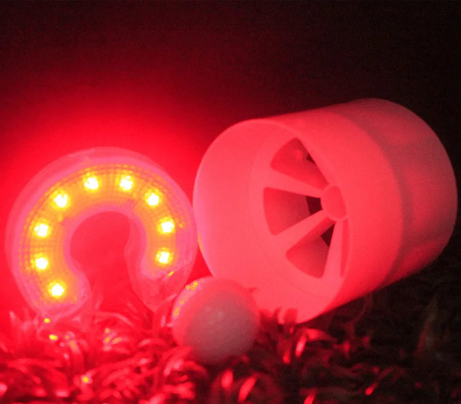 LED golf ball hole light with transparent shell and ABS body, 10cm, 4-pack with screwdriver