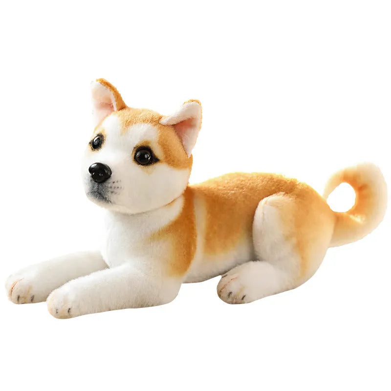 Simulation plush husky puppy doll in standing posture, 25cm height, soft fabric, Children's Day gift