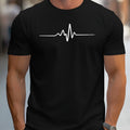 Men's loose fit 3D pattern sports T-shirt in polyester blend fabric with short sleeves