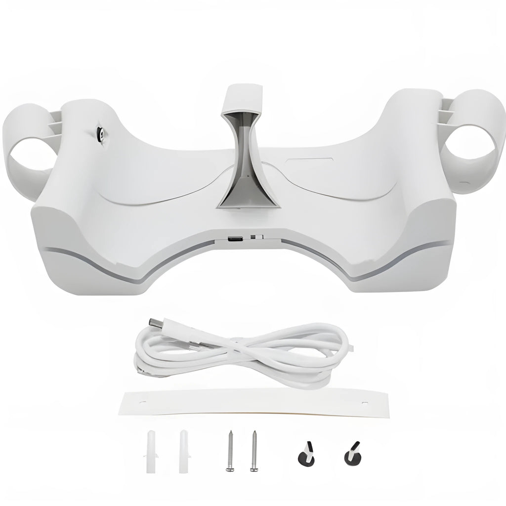 Milky white ABS wall-mounted quick charging set for Oculus Quest2 handle accessories with screw packing box
