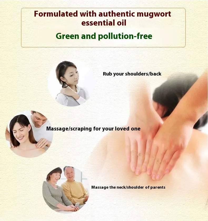 Stone moxibustion gua sha jar complete kit with moxa stick, essential oil, and traditional Chinese medicine tools
