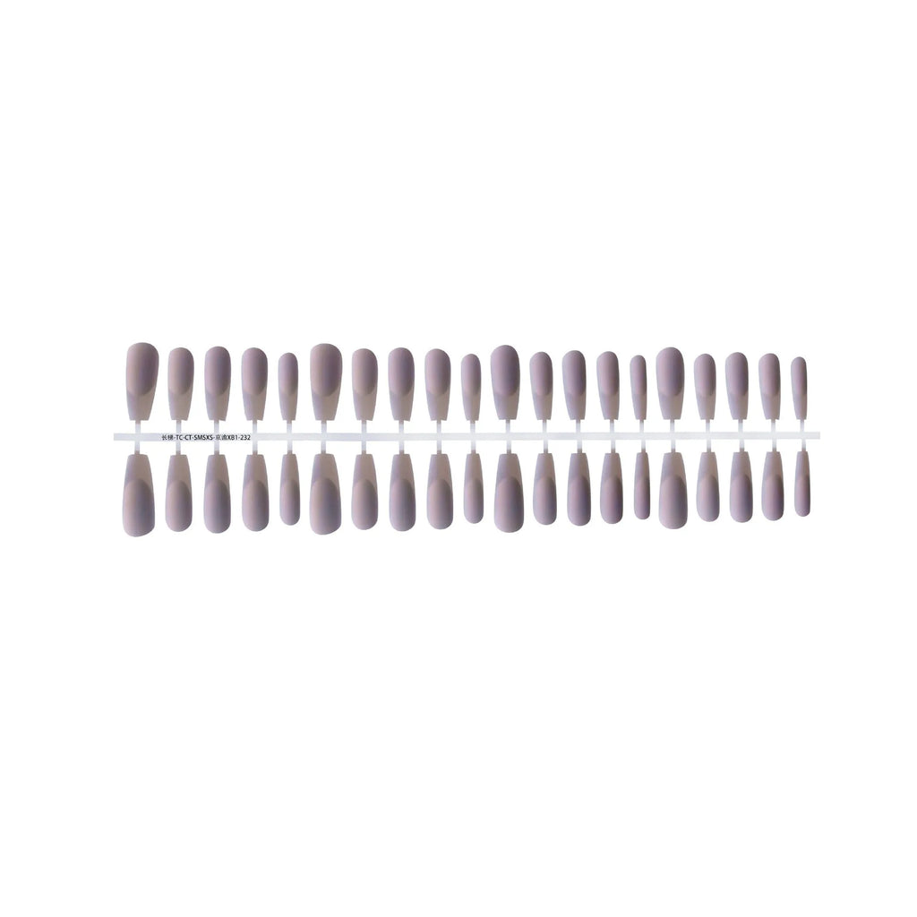 Set of 40 retro Chinese-style ultra-thin seamless nail tip space French manicure stickers in green and purple colours