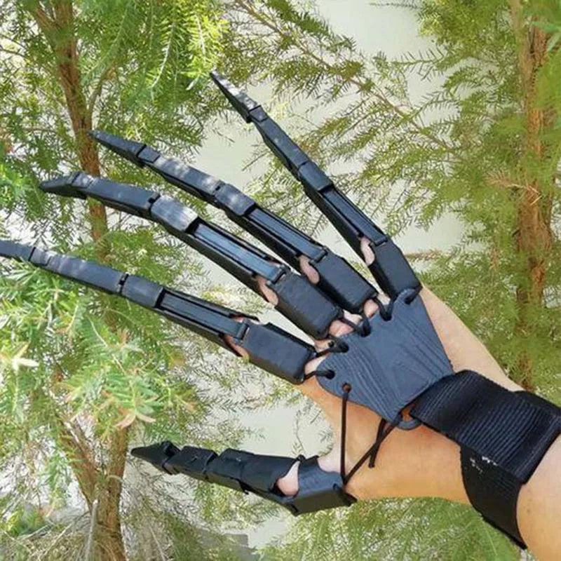 Halloween finger decoration props in latex, black and white paw styles, left right or pair options, OPP bag