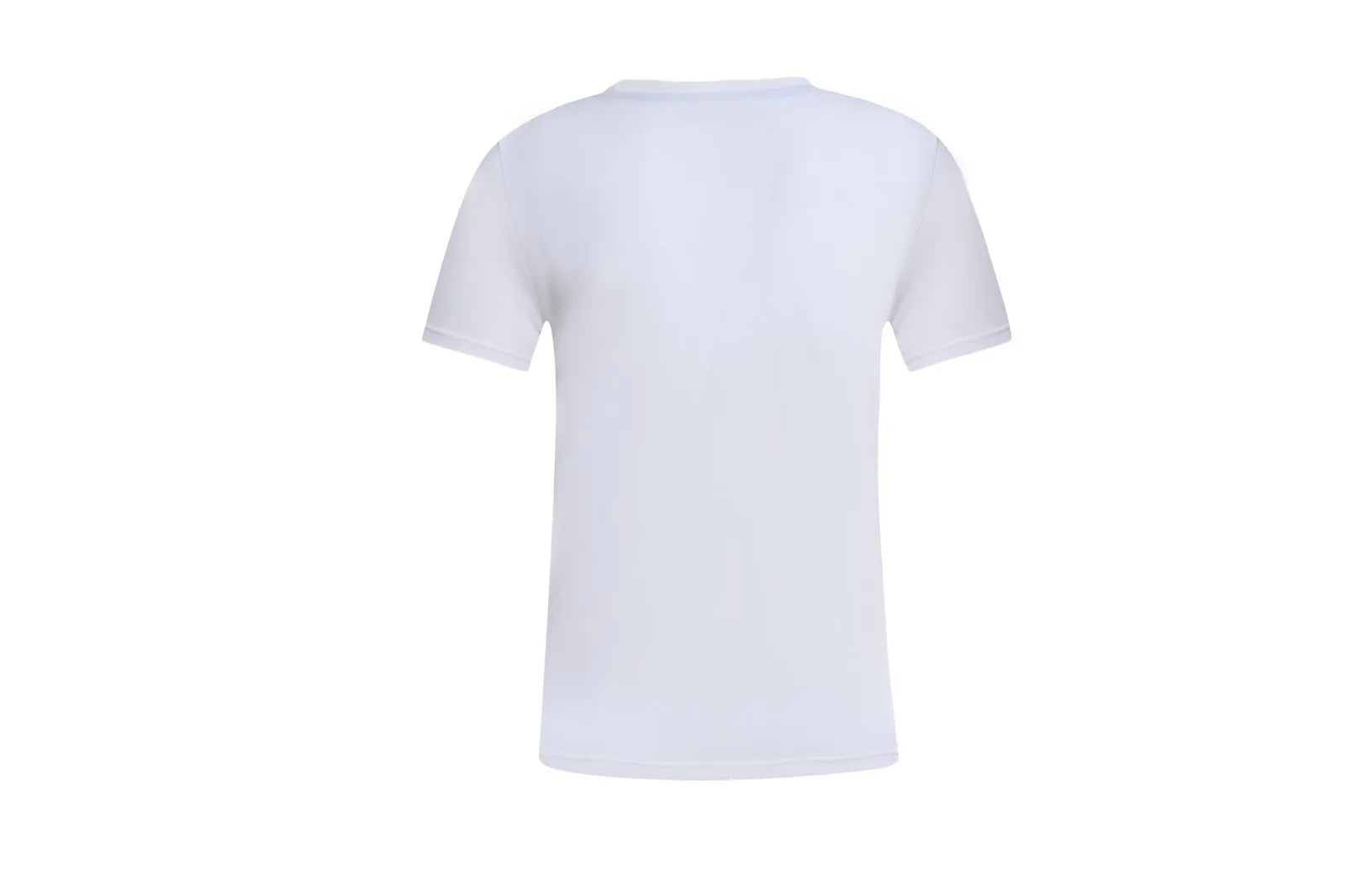 White cotton pullover overalls with short sleeves and a round neck, shown on a hanger.