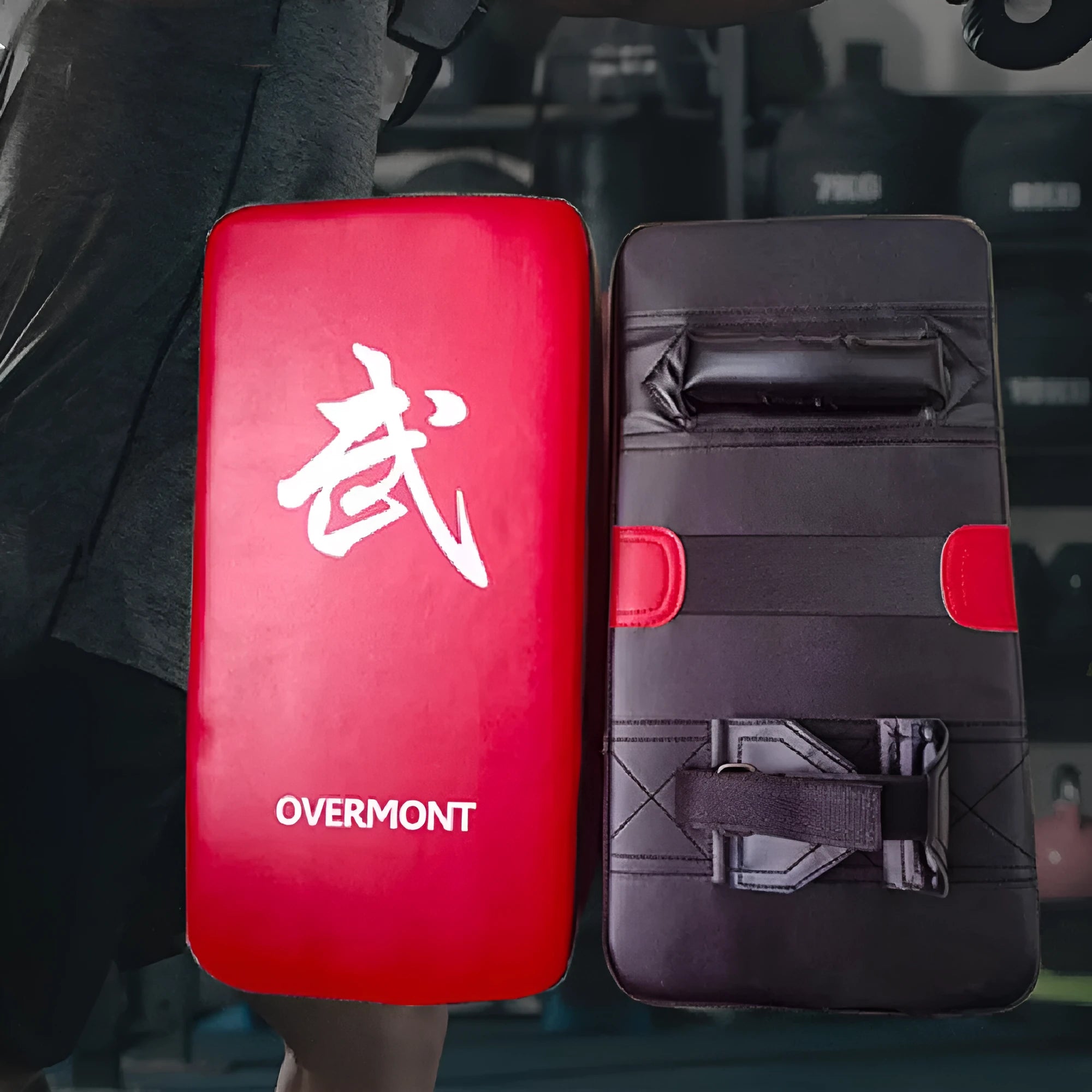 Red martial arts boxing kick target with anti-knock construction for training