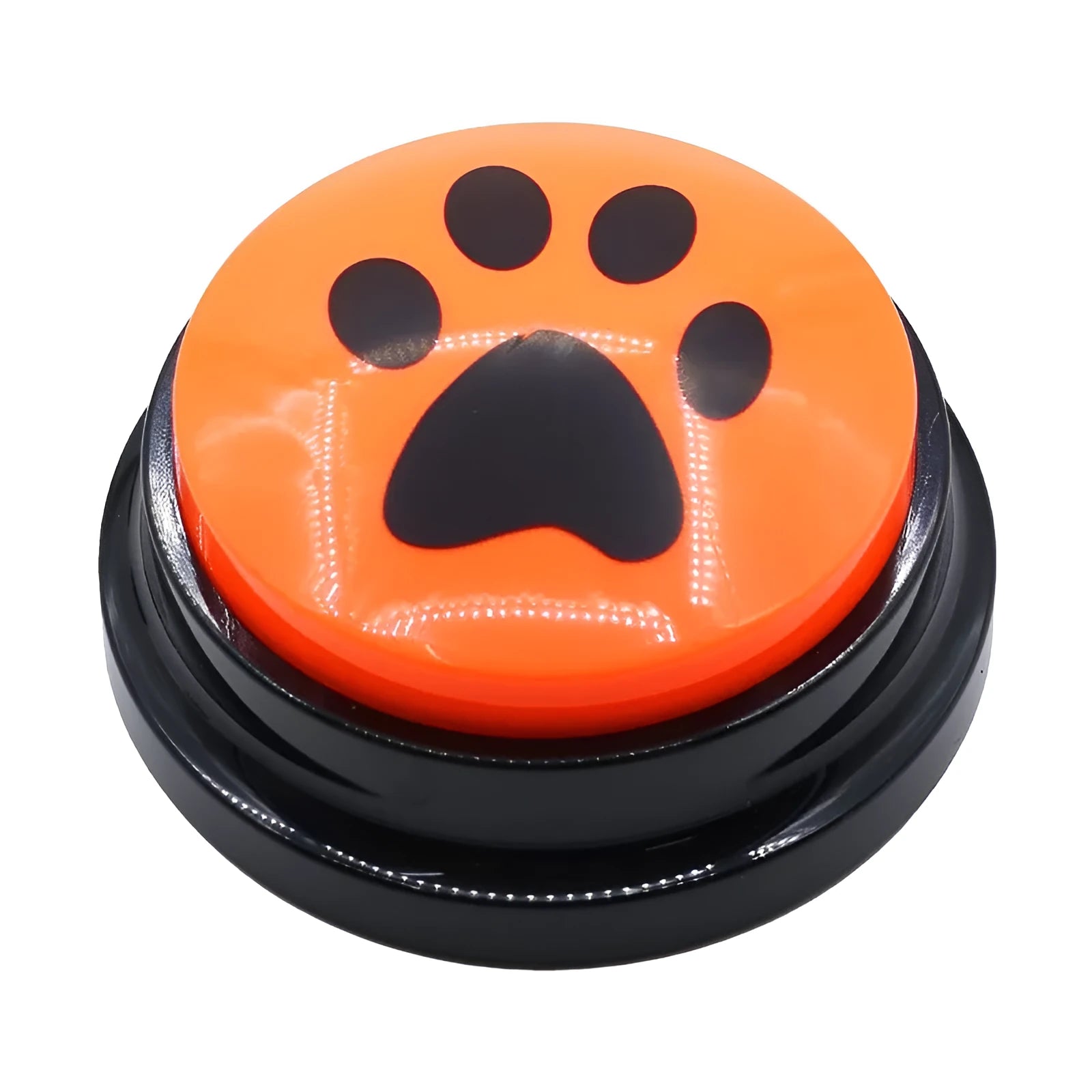 Pet button speaker 30 second recording plush sound box in fluorescent orange with ABS casing