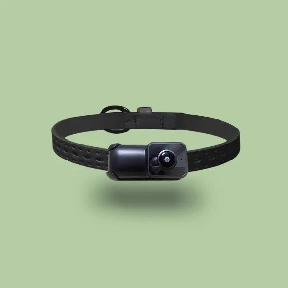 Black WiFi neckband camera recorder showing compact size and wearable design for hands-free video capture.