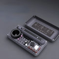 Compact black mini electric grinder set with chuck for cutting and polishing